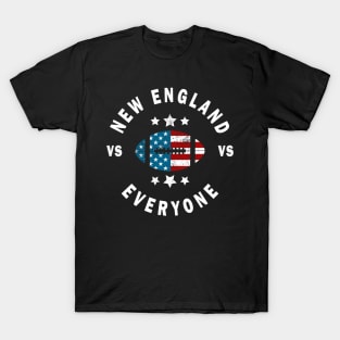 Funny Distressed New England VS Everyone T-Shirt